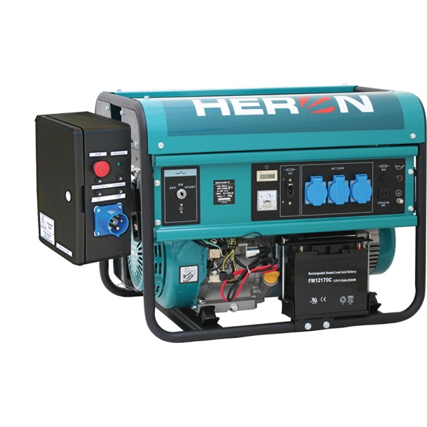 benzinmotoros áramfejlesztő + HAV1 inditó aut. + GSM, max 5500 VA, egyfázisú, elektromos önindítóval (EGM-55 AVR-1E)