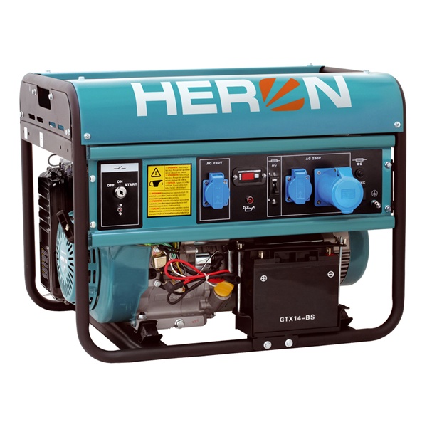 benzinmotoros áramfejlesztő, max 6800 VA, egyfázisú (EGM-68 AVR-1E), önindítós; kifutott típus, utódja: 8896421