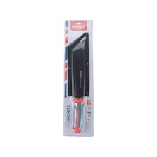 bozótvágó kés (machete), teljes/penge hossz: 395/260mm, fogazott rozsdamentes acél penge, PP+TPR nyél, nylon tok