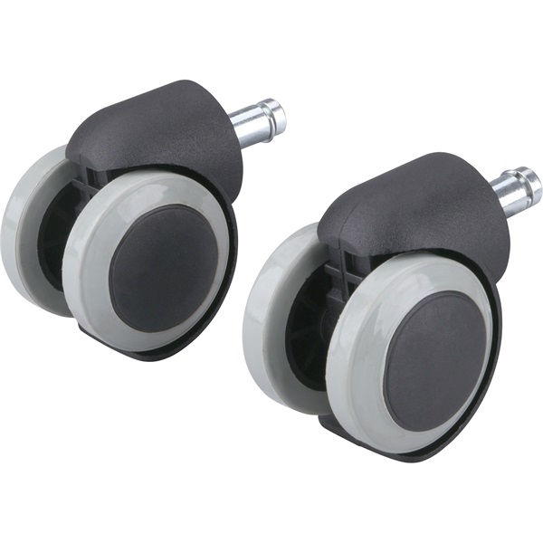 bútorgörgő 2 db, önbeálló, szürke PU, 50mm, max. teherbírás: 25 kg/db, csap 11 mm