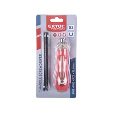 csavarhúzó, 2db cserélhető, kétoldalas 150 mm szárral (lapos: 6mm, PH1, PH2, PZ2), S2 acél