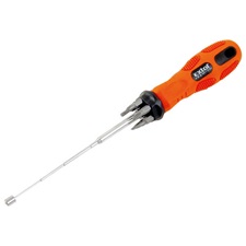 csavarhúzó markolat 6 fejjel ; CV., (-) 4, 5mm, PH1, 2, torx T20, 25, teleszkópos mágneses csavarfelszedővel, max. 340mm