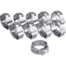 csőbilincs klt. 10db, roppantós, rozsdamentes acél, állítható, 17,8 - 21,0 mm, 1/2"-os légtömlőhöz: 8865146