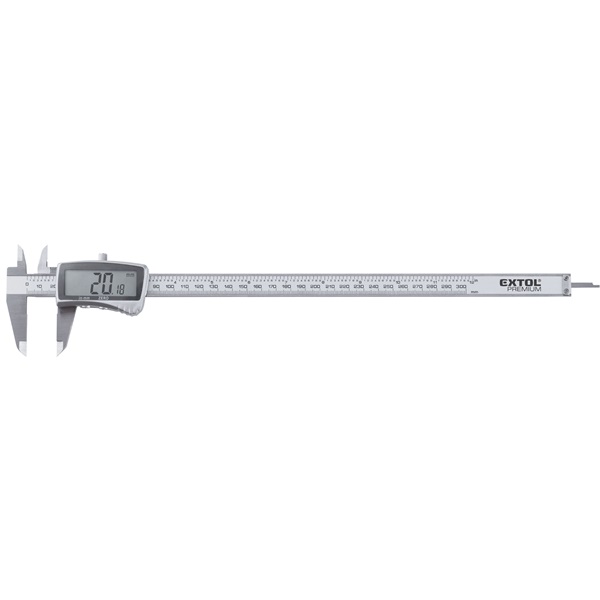 digitális tolómérő; 0,01×300 mm, mélységmérővel, rozsdamentes acél, pontosság ±0,02/0,03 mm