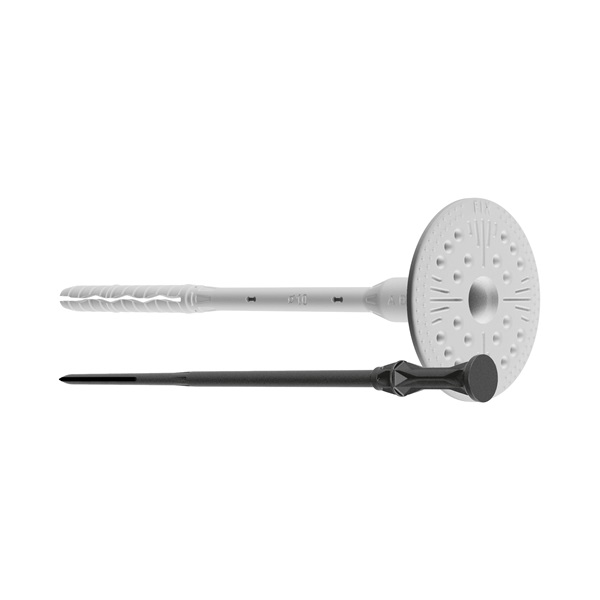 szigetelés rögzítő dübel, műanyag szeggel FIX-PA, 10×120mm, 100db