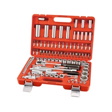 dugókulcs klt., CV., racsnis 45fog ; 1/4" és 1/2", 108db, 4-32mm, 35db bit(lapos, kereszt,imbusz,torx), gyertyak.16-21mm