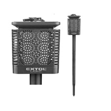 éjszakai, kerti LED lámpa, láng hatású, napelem+szenzor, Ni-Mh akku, 600mAh, leszúrható+falra szerelhető, 66cm, IP44