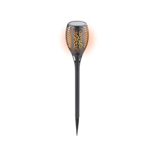 éjszakai, kerti LED lámpa, " lángoló fáklya "napelem+szenzor, Ni-Mh akku, 200mAh, leszúrható, 58cm, 12 db/dob