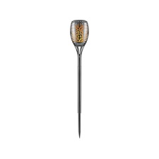 éjszakai, kerti LED lámpa, lángoló fáklya hatás, 1W; 35 Lm, napelem+szenzor, Ni-Mh akku, 800mAh, kerti, leszúrható, 79cm