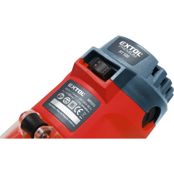 élmarógép, 500W, befogás: 6mm, 33.500 ford/perc, 1,3 kg