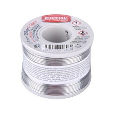 forrasztó ón, gyantás, műszerész forrasztáshoz; 250g, átmérő 1mm, 60% ón + 40 % ólom tartalmú, gyantás, T: 188 °C