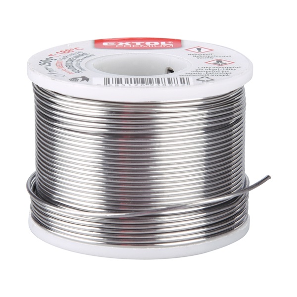 forrasztó ón, gyantás, műszerész forrasztáshoz; 250g, átmérő 1mm, 60% ón + 40 % ólom tartalmú, gyantás, T: 188 °C