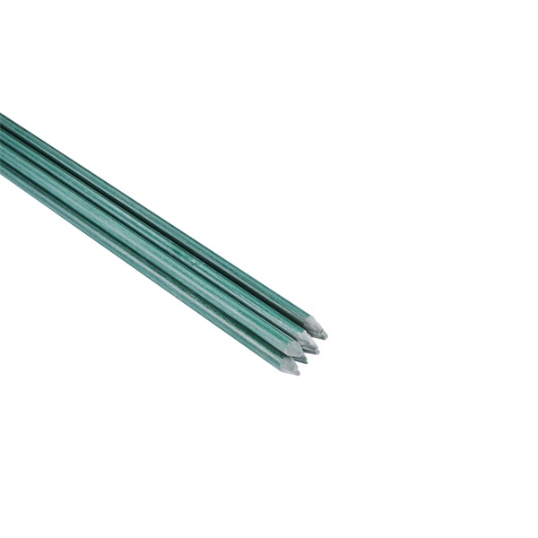 futtató karó üvegszálas, 10 db, zöld, 190cm × 12mm, kör keresztmetszetű