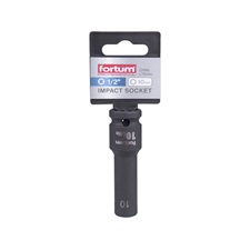 gépi (impakt) dugófej 1/2", 10 mm, L 78 mm, feketített, FORTUM