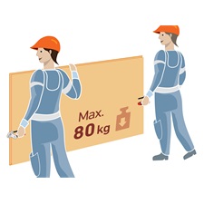 gipszkarton emelő (panelhordó/ kézi gipszkarton szállító), 2 db, fém