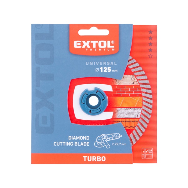 gyémántvágó TURBO gránit/kerámia; 125×22,2mm, max.12.200 ford/perc