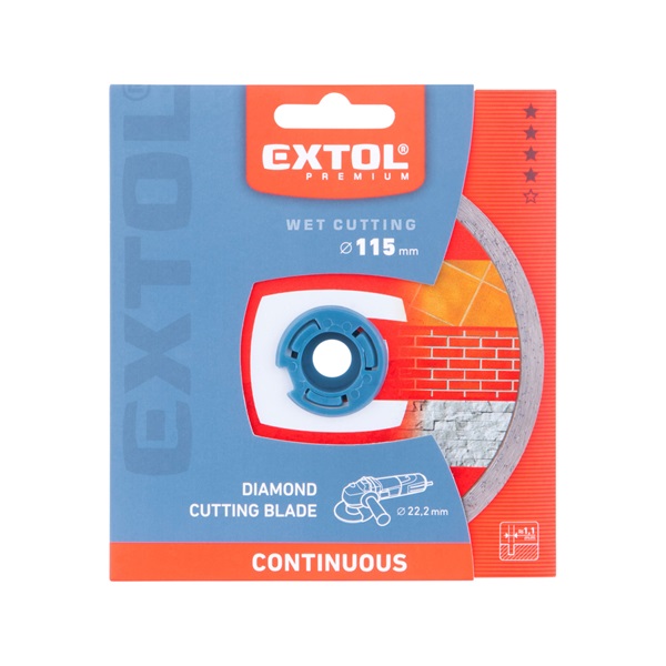 gyémántvágó csempevágáshoz (sima), extra vékony, vizes vágásra; 115×1,1×22,2mm, max.13.200 ford/perc