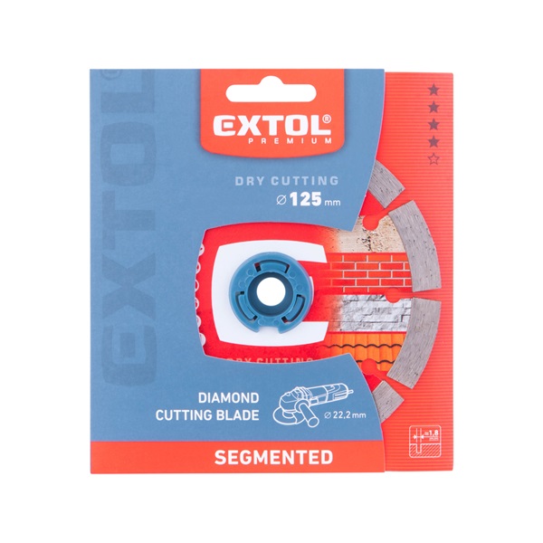 gyémántvágó szegmenses; 125×22,2mm, max.12.200 f/min