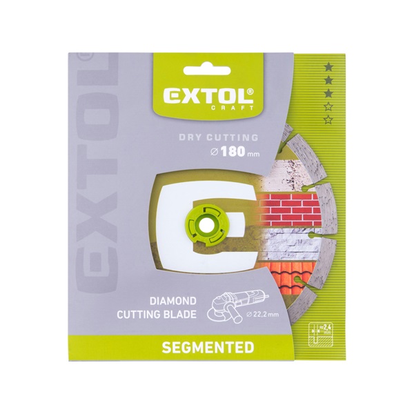 gyémántvágó szegmenses; 180×22,2mm, max.8.600 f/min