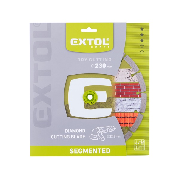 gyémántvágó szegmenses; 230×22,2mm, max.6.600 f/min