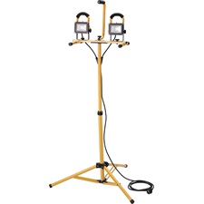 hordozható LED lámpa, 2×10 W, reflektor; 2×800 Lm, IP65, teleszkópos állvánnyal, 230V/50Hz, 2,9 m kábel