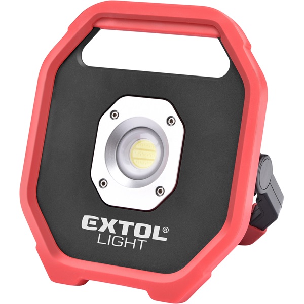 hordozható LED lámpa, elemes reflektor, 10W; 1200 Lm, IP54,  0,67 kg