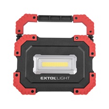 hordozható LED lámpa (reflektor), 10W; 1000 Lm, IP54, Li-ion akkus, 4400 mAh, USB tölthető, Power Bank funkcióva 0,36 kg