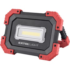 hordozható LED lámpa (reflektor), 10W; 1000 Lm, IP54, Li-ion akkus, 4400 mAh, USB tölthető, Power Bank funkcióva 0,36 kg