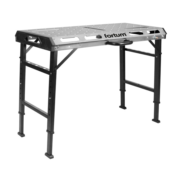 hordozható hegesztő pad, állítható, összecsukható; magasság: 705 - 930 mm