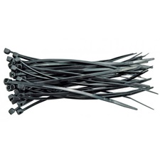 kábelkötegelő 2,5×100mm 100db, fekete nylon;