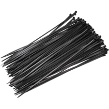 kábelkötegelő 3,6×280mm 50db, fekete nylon;