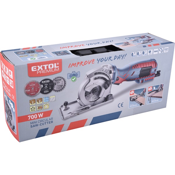 kézi körfűrészgép, mini, 700W, 89 mm, multifunkciós