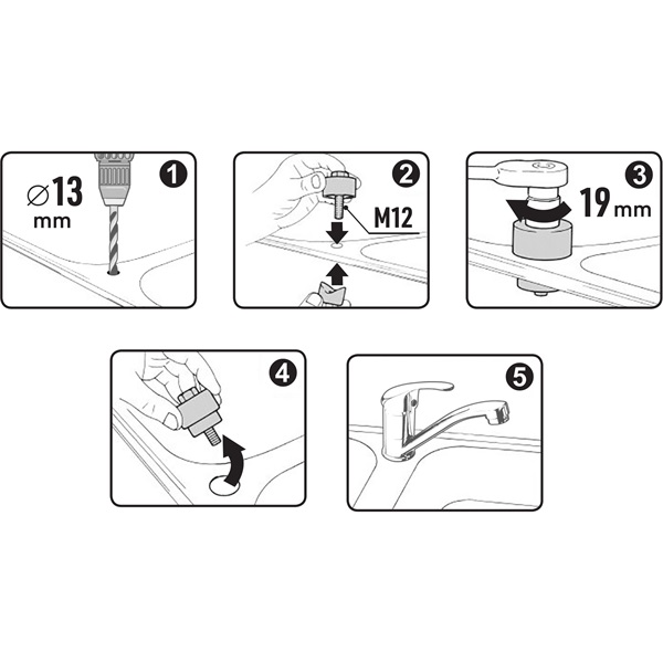 körkivágó csaptelepekhez (csavaros lemezlyukasztó / stancoló); 32 mm