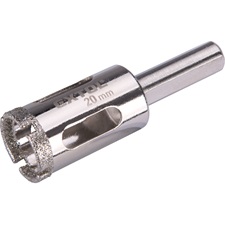 körkivágó üvegre, kerámiára  és csempére, gyémánt vágóél; 20×65mm, fúrógépbe fogható