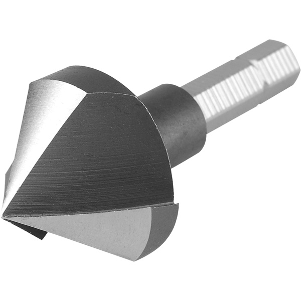 kúpos süllyesztő, 90 fokos, 3 élű, 25mm, 1/4" hatszög befogás, HSS