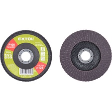 lamellás csiszoló acél, Alu, műa. és fa munkadarabok csiszolására, 125×22mm; P100, kúpos, max.:12.200 ford./perc,EN13743