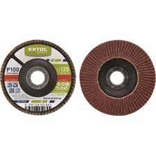 lamellás csiszoló acél, Alu, műa. és fa munkadarabok csiszolására, 125×22mm; P80, kúpos, max.:12.300 ford./perc, EN13743