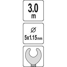 lefolyócső tisztító; 3m, 5mm átmérő