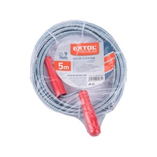 lefolyócső tisztító, 5m, 9mm átmérő, kézi tekerővel, tisztító körömmel,  (1,9mm drótból sodorva)