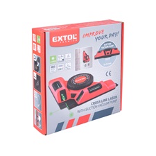 lézeres vízszintező, (csempelézer, derékszöglézer) ZÖLD, 2H (2 horizontális), akkus, vákuumos talppal