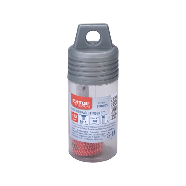 lyukmaró (lyuktágító/ujjmaró) kerámiára  és csempére, gyémánt vágóél; 10mm × M14, sarokcsiszolóba fogható
