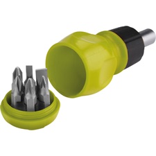 marokcsavarhúzó, racsnis klt.,1/4", mágneses, 6db BIT (lapos: 4 és 6mm , PH1 és 2, PZ1 és 2; az üreges markolatban),  CV