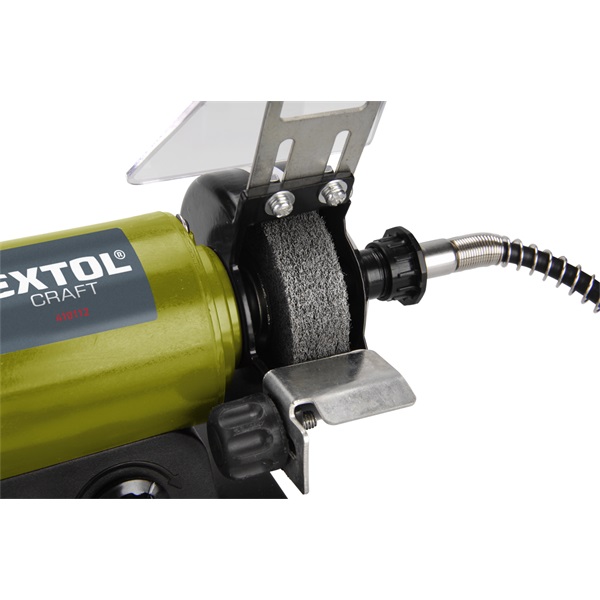 mini kettős köszörűgép felxibilis szárral, 120W; száraz, 75×10×20mm, 0-9900 ford/perc, 2,3kg