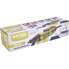 mini köszörű és fúrógép klt., 135W, 40 db tartozék, 32.000 ford/perc, befogás: 3,2mm