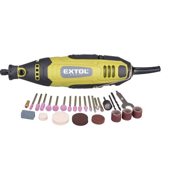 mini köszörű és fúrógép klt., 135W, 40 db tartozék, 32.000 ford/perc, befogás: 3,2mm