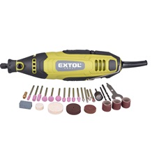 mini köszörű és fúrógép klt., 135W, 40 db tartozék, 32.000 ford/perc, befogás: 3,2mm