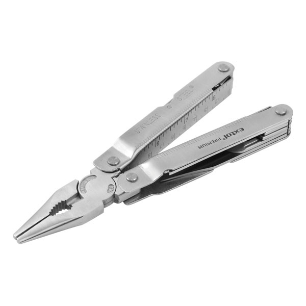 multifunkciós rozsdamentes szerszám, kombinált fogóval+ késpengével, 2CR13, teljes/összecsukott hossz.:178/114 mm
