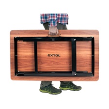 munkapad összecsukható; 800 mm, max. terhelés: 100kg, fém váz, MDF asztallap