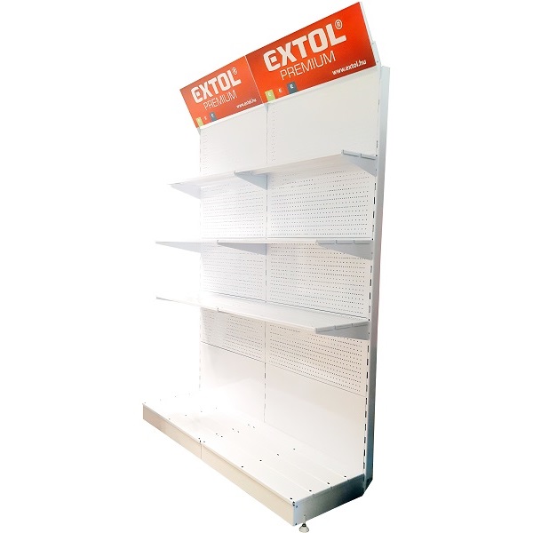 bemutató állvány 92×240cm, fehér, toldás