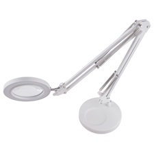 nagyító LED lámpa, asztali, Fehér, 7 W COB, 2400 Lm, 5× nagyítás; mechanikusan állítható rögzítés, USB töltőkábel